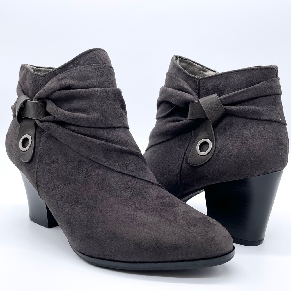 Naturalizer Graham Suede Dark Grey Ankle Booties 9.5 - Picture 6 of 10